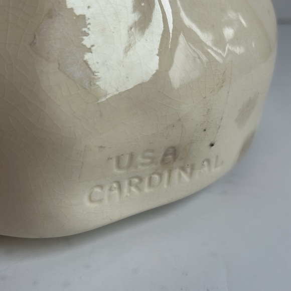Vintage Cardinal Pottery USA cookie jar sack of cookies sack of treats lid - Picture 4 of 15
